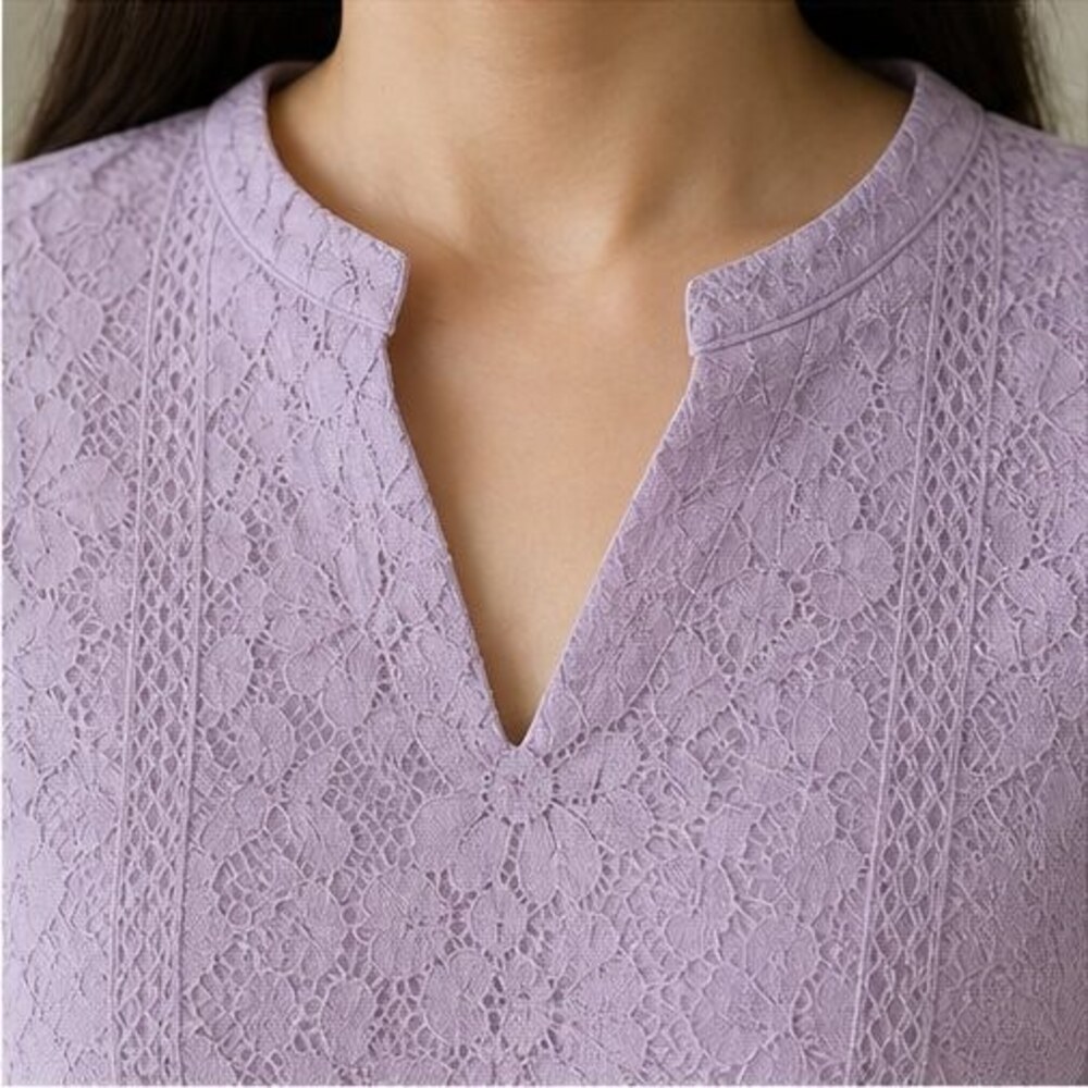 Lilac Ruffle Blouse - Picture 4 of 6